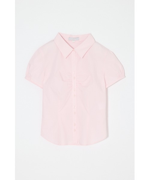 MOUSSY(マウジー)の「SHORT SLEEVE FIT シャツ(シャツ/ブラウス・レディース・ブルー系その他/ピンク/ホワイト/ネイビー系・1/2)」の4枚目の写真