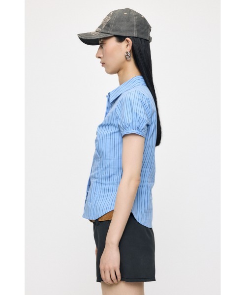 MOUSSY(マウジー)の「SHORT SLEEVE FIT シャツ(シャツ/ブラウス・レディース・ブルー系その他/ピンク/ホワイト/ネイビー系・1/2)」の10枚目の写真