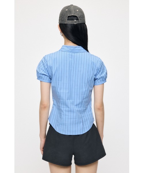 MOUSSY(マウジー)の「SHORT SLEEVE FIT シャツ(シャツ/ブラウス・レディース・ブルー系その他/ピンク/ホワイト/ネイビー系・1/2)」の11枚目の写真