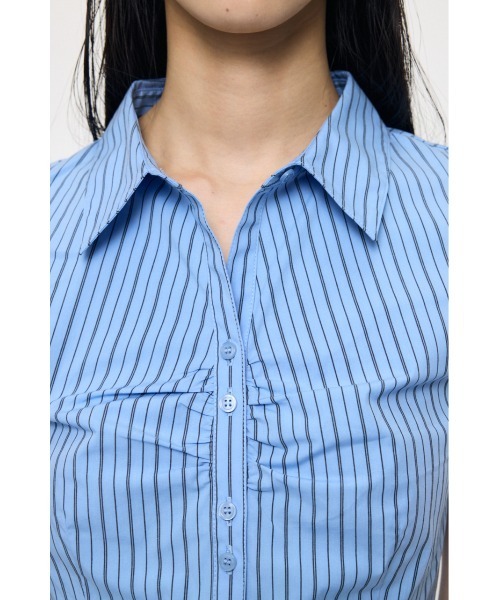 MOUSSY(マウジー)の「SHORT SLEEVE FIT シャツ(シャツ/ブラウス・レディース・ブルー系その他/ピンク/ホワイト/ネイビー系・1/2)」の12枚目の写真