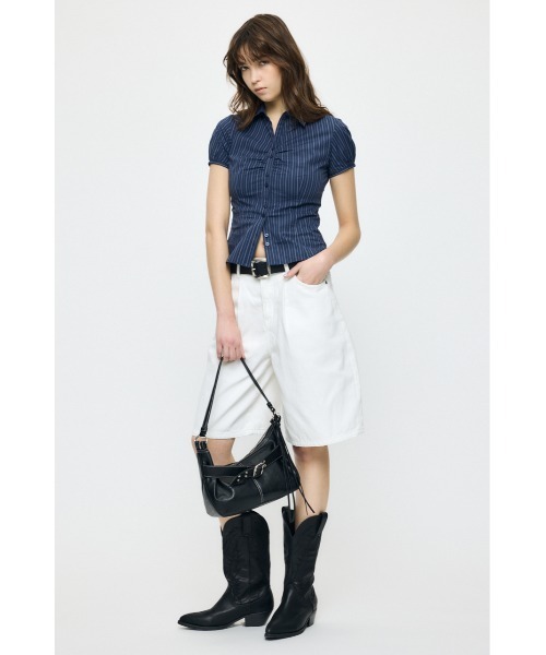 MOUSSY(マウジー)の「SHORT SLEEVE FIT シャツ(シャツ/ブラウス・レディース・ブルー系その他/ピンク/ホワイト/ネイビー系・1/2)」の18枚目の写真