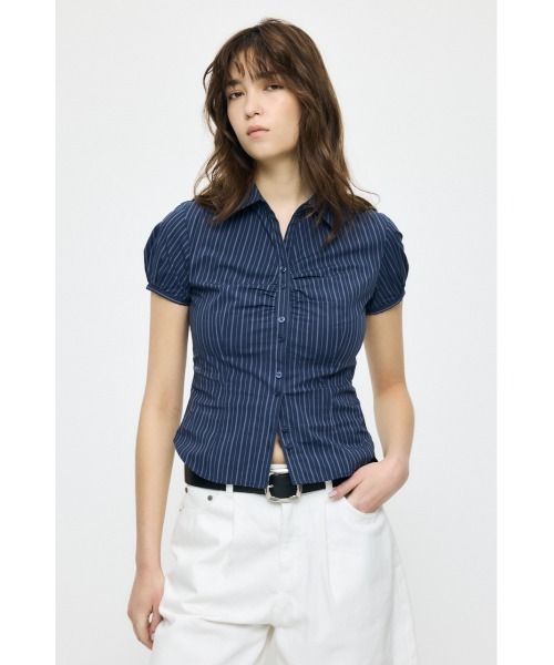 MOUSSY(マウジー)の「SHORT SLEEVE FIT シャツ(シャツ/ブラウス・レディース・ブルー系その他/ピンク/ホワイト/ネイビー系・1/2)」の20枚目の写真