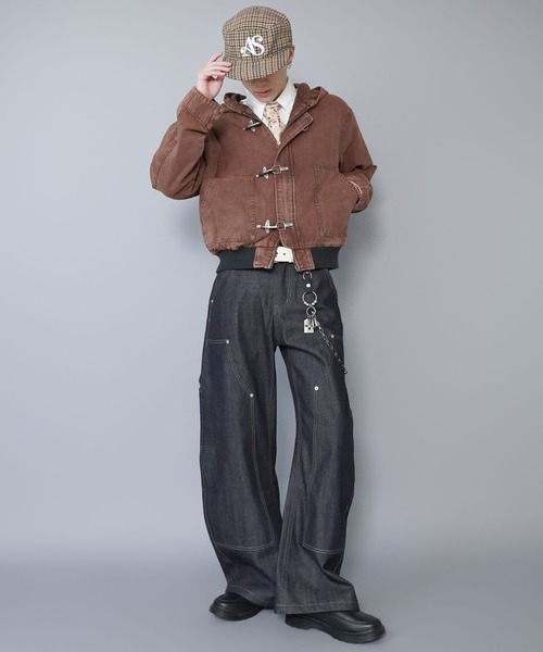 SPINNS（スピンズ）の「短丈ヴィンテージライクファイヤーマンアクティブジャケット/ダブルジップ/リアルツリーカモ/ユニセックス（その他アウター・メンズ・リアルツリーカモ/ブラウン/ブラック・ONESIZE）」の10枚目の写真