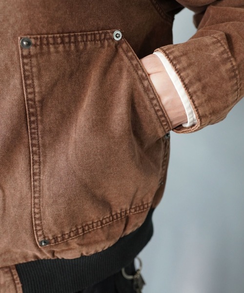 SPINNS（スピンズ）の「短丈ヴィンテージライクファイヤーマンアクティブジャケット/ダブルジップ/リアルツリーカモ/ユニセックス（その他アウター・メンズ・リアルツリーカモ/ブラウン/ブラック・ONESIZE）」の14枚目の写真