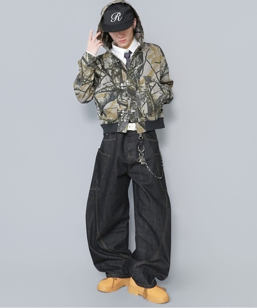 SPINNS（スピンズ）の「短丈ヴィンテージライクファイヤーマンアクティブジャケット/ダブルジップ/リアルツリーカモ/ユニセックス（その他アウター・メンズ・リアルツリーカモ/ブラウン/ブラック・ONESIZE）」の5枚目の写真