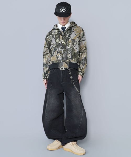 SPINNS（スピンズ）の「短丈ヴィンテージライクファイヤーマンアクティブジャケット/ダブルジップ/リアルツリーカモ/ユニセックス（その他アウター・メンズ・リアルツリーカモ/ブラウン/ブラック・ONESIZE）」の6枚目の写真