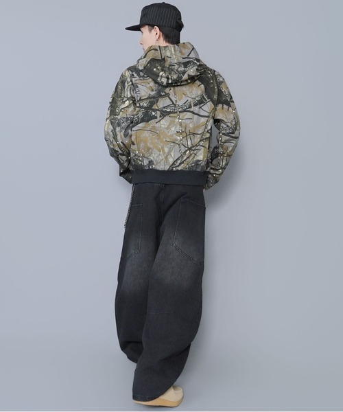 SPINNS（スピンズ）の「短丈ヴィンテージライクファイヤーマンアクティブジャケット/ダブルジップ/リアルツリーカモ/ユニセックス（その他アウター・メンズ・リアルツリーカモ/ブラウン/ブラック・ONESIZE）」の8枚目の写真