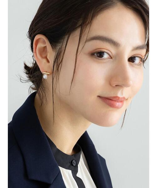 Te chichi（テチチ）の「パールバーピアス（ピアス（両耳用）・レディース・オフホワイト・F）」の6枚目の写真