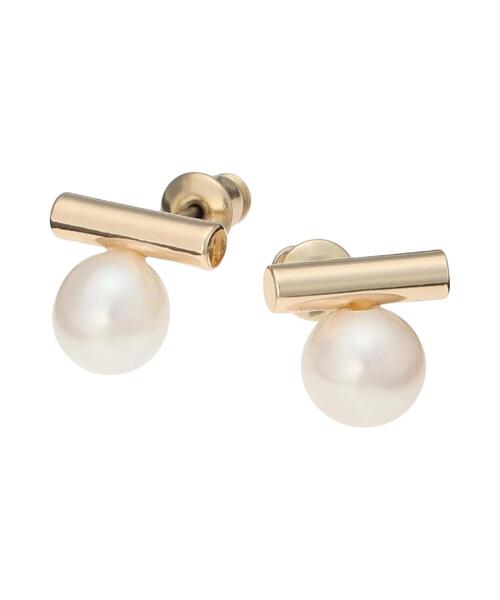 Te chichi（テチチ）の「パールバーピアス（ピアス（両耳用）・レディース・オフホワイト・F）」の4枚目の写真