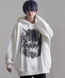 CIVARIZE（シヴァーライズ）の「『CIVARIZE/シヴァーライズ』猫プリントプルオーバーパーカー（パーカー）」