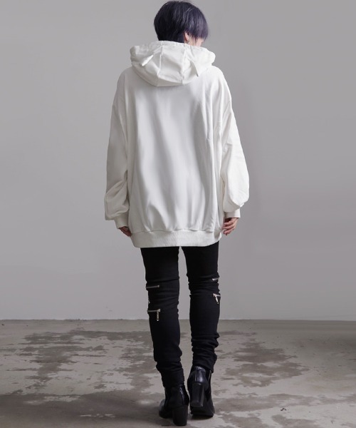 CIVARIZE（シヴァーライズ）の「『CIVARIZE/シヴァーライズ』猫プリントプルオーバーパーカー（パーカー・メンズ・ホワイト/ブラック・FREE）」の12枚目の写真