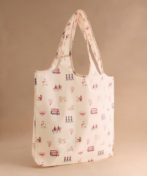 Cath Kidston(キャスキッドソン)の「フォルダウェイ ショッパー Queenies London(エコバッグ/サブバッグ・レディース・クリーム・FREE)」の1枚目の写真
