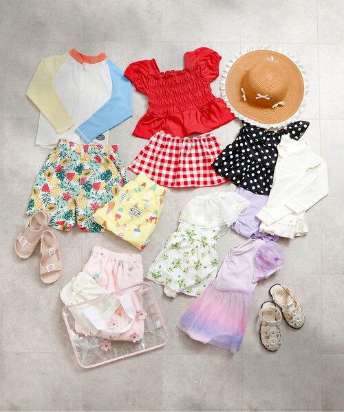 apres les cours（アプレレクール）の「【UVカット】オーロラチュールワンピース水着_ジュニア対応（水着・キッズ・イエロー/ラベンダー・80/90/100/110/120/130/140）」の13枚目の写真