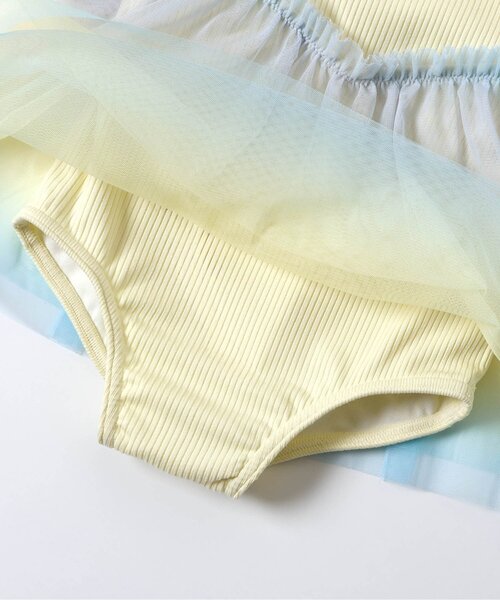 apres les cours（アプレレクール）の「【UVカット】オーロラチュールワンピース水着_ジュニア対応（水着・キッズ・イエロー/ラベンダー・80/90/100/110/120/130/140）」の5枚目の写真