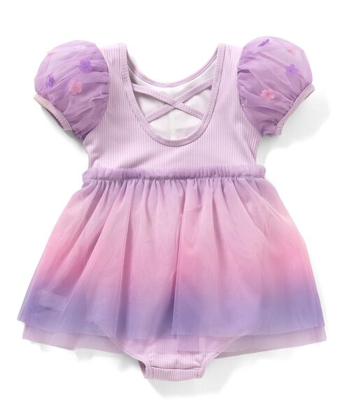 apres les cours（アプレレクール）の「【UVカット】オーロラチュールワンピース水着_ジュニア対応（水着・キッズ・イエロー/ラベンダー・80/90/100/110/120/130/140）」の15枚目の写真