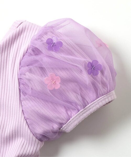 apres les cours（アプレレクール）の「【UVカット】オーロラチュールワンピース水着_ジュニア対応（水着・キッズ・イエロー/ラベンダー・80/90/100/110/120/130/140）」の7枚目の写真