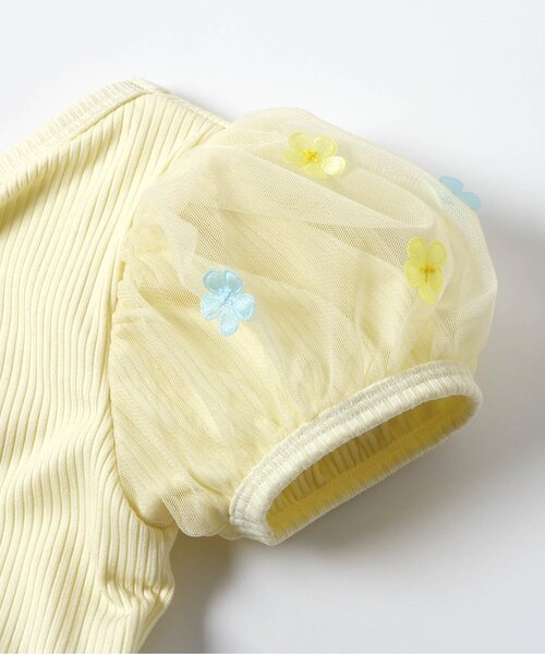 apres les cours（アプレレクール）の「【UVカット】オーロラチュールワンピース水着_ジュニア対応（水着・キッズ・イエロー/ラベンダー・80/90/100/110/120/130/140）」の3枚目の写真