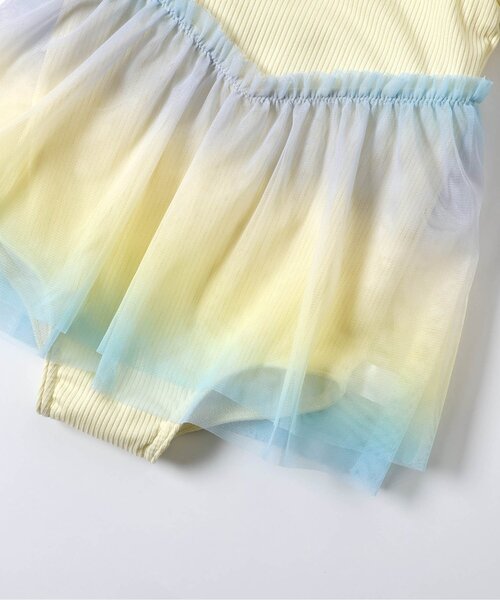 apres les cours（アプレレクール）の「【UVカット】オーロラチュールワンピース水着_ジュニア対応（水着・キッズ・イエロー/ラベンダー・80/90/100/110/120/130/140）」の4枚目の写真