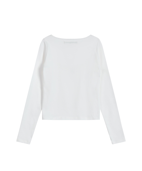 Rest&Recreation(レストアンドレクリエーション)の「TIE LONG SLEEVE TOP - WHITE(Tシャツ/カットソー・レディース・その他・ONE)」の2枚目の写真