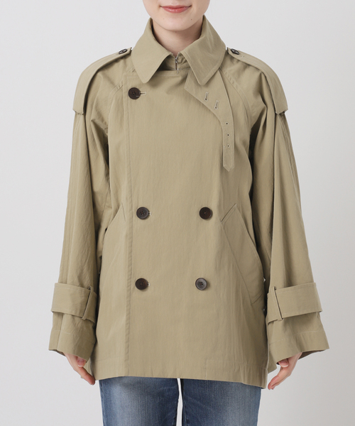 Spick & Span(スピックアンドスパン)の「《一部店舗+WEB限定》Glyph Short Trench Blouson(トレンチコート・レディース・ベージュ・FREE)」の4枚目の写真