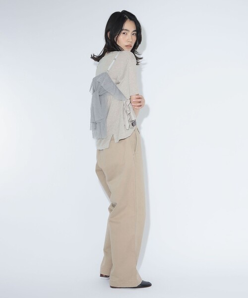 BEAMS BOY(ビームスボーイ)の「maturely / リネンフリル アンド チュール キャミソール(シャツ/ブラウス・レディース・シルバー/ゴールド・ONE SIZE)」の12枚目の写真
