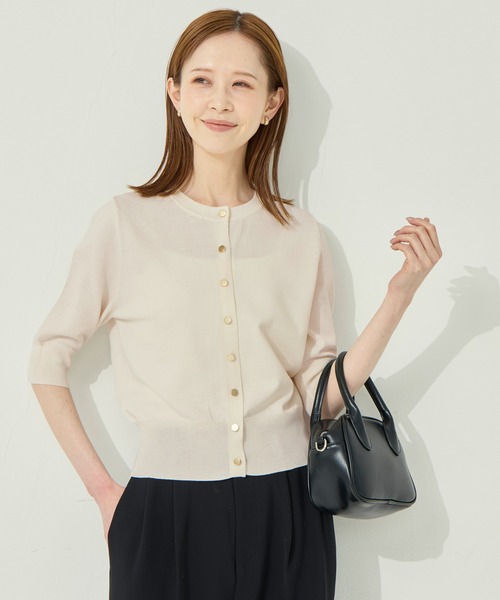 coca（coca）（コカ）の「＼再入荷／ UVカット半袖カーディガン（カーディガン/ボレロ・レディース・アイボリー/ブラック・S/M/L）」の7枚目の写真