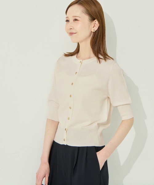 coca（coca）（コカ）の「＼再入荷／ UVカット半袖カーディガン（カーディガン/ボレロ・レディース・アイボリー/ブラック・S/M/L）」の8枚目の写真
