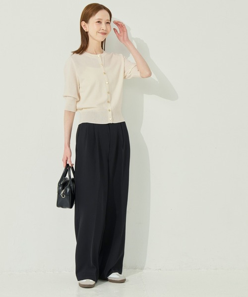coca（coca）（コカ）の「＼再入荷／ UVカット半袖カーディガン（カーディガン/ボレロ・レディース・アイボリー/ブラック・S/M/L）」の9枚目の写真