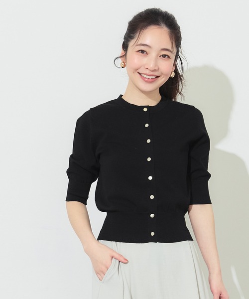 coca（coca）（コカ）の「＼再入荷／ UVカット半袖カーディガン（カーディガン/ボレロ・レディース・アイボリー/ブラック・S/M/L）」の10枚目の写真