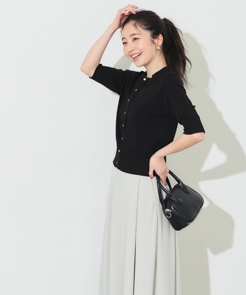 coca（coca）（コカ）の「＼再入荷／ UVカット半袖カーディガン（カーディガン/ボレロ・レディース・アイボリー/ブラック・S/M/L）」の12枚目の写真