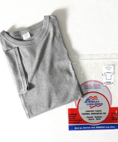 JEMORGAN（ジェーイーモーガン）の「『JEMORGAN LONG JOHNS/ジェーイーモーガンロングジョーンズ』フライス半袖クルーTシャツ【+】（Tシャツ/カットソー・メンズ・チャコール/ブラック/杢グレー/オフホワイト・L/XL/M）」の3枚目の写真