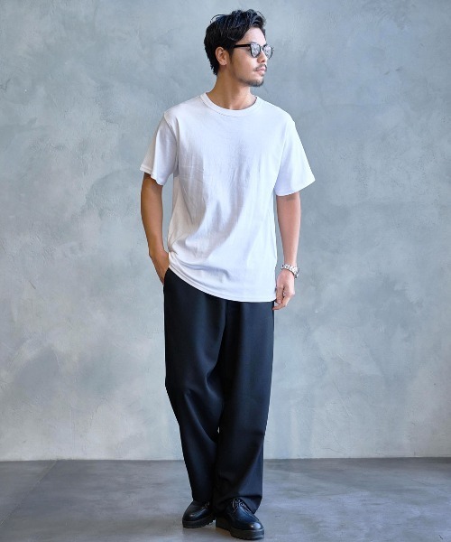 JEMORGAN（ジェーイーモーガン）の「『JEMORGAN LONG JOHNS/ジェーイーモーガンロングジョーンズ』フライス半袖クルーTシャツ【+】（Tシャツ/カットソー・メンズ・チャコール/ブラック/杢グレー/オフホワイト・L/XL/M）」の5枚目の写真