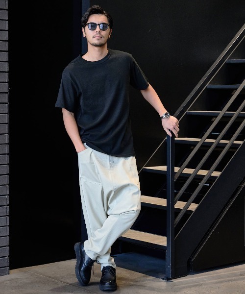 JEMORGAN（ジェーイーモーガン）の「『JEMORGAN LONG JOHNS/ジェーイーモーガンロングジョーンズ』フライス半袖クルーTシャツ【+】（Tシャツ/カットソー・メンズ・チャコール/ブラック/杢グレー/オフホワイト・L/XL/M）」の9枚目の写真