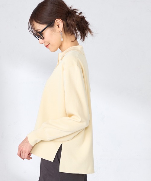 GALLORIA(ギャローリア)の「襟付きボーダーニット(ニット/セーター・レディース・イエロー/ネイビー/ベージュ・L/LL/M/S)」の13枚目の写真
