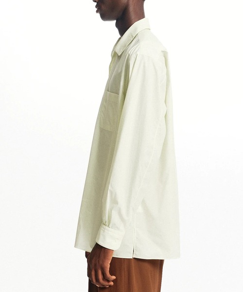 markaware（マーカウェア）の「【MARKAWARE】ITALIAN OPEN COLLAR SHIRT(オーガニックGIZA80/1タイプライター / イタリアンオープンカラーシャツ)（シャツ/ブラウス・メンズ・イエロー/ライトブルー・2）」の5枚目の写真