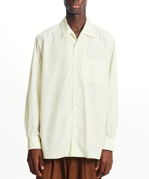 markaware（マーカウェア）の「【MARKAWARE】ITALIAN OPEN COLLAR SHIRT(オーガニックGIZA80/1タイプライター / イタリアンオープンカラーシャツ)（シャツ/ブラウス・メンズ・イエロー/ライトブルー・2）」の3枚目の写真