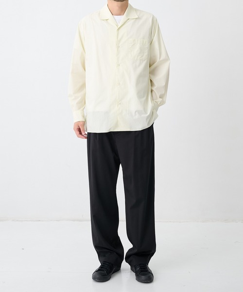 markaware(マーカウェア)の「【MARKAWARE/マーカウェア】ITALIAN OPEN COLLAR SHIRT(オーガニックGIZA80/1タイプライター / イタリアンオープンカラーシャツ)(シャツ/ブラウス・メンズ・イエロー/ライトブルー・2)」の7枚目の写真