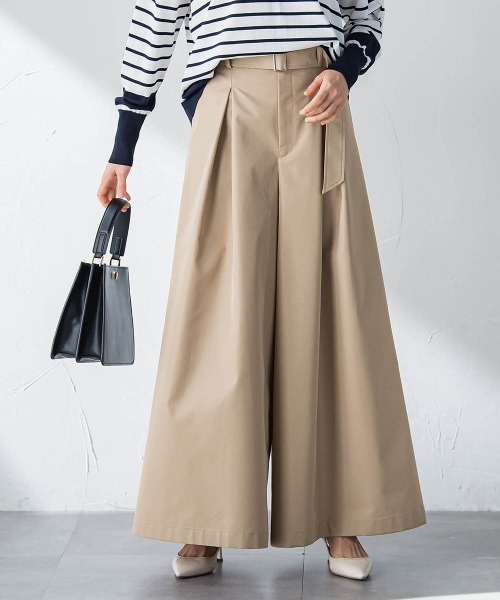 LAUTREAMONT(ロートレアモン)の「スーパーワイドチノパンツ≪花粉防止/撥水≫(チノパンツ・レディース・ネイビー/ベージュ・9号/7号)」の22枚目の写真