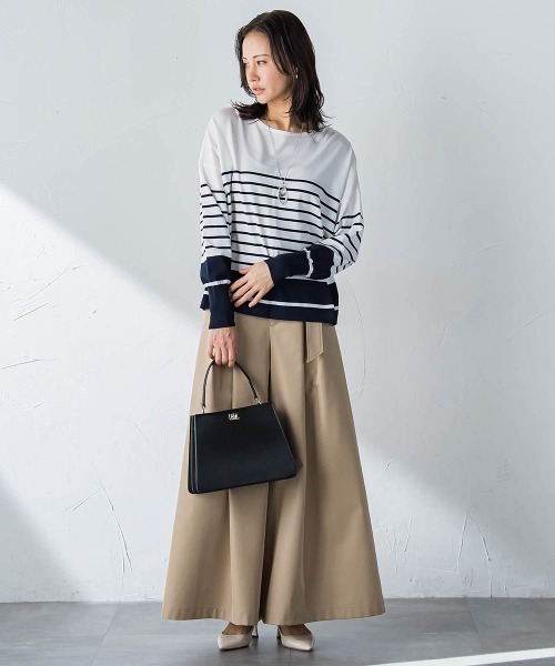 LAUTREAMONT(ロートレアモン)の「スーパーワイドチノパンツ≪花粉防止/撥水≫(チノパンツ・レディース・ネイビー/ベージュ・9号/7号)」の21枚目の写真