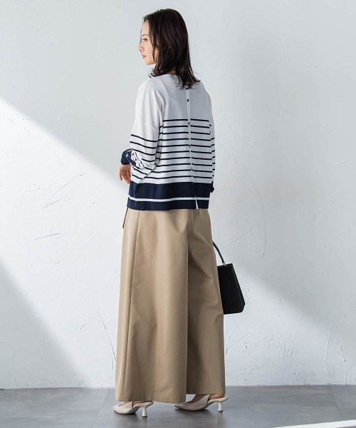 LAUTREAMONT(ロートレアモン)の「スーパーワイドチノパンツ≪花粉防止/撥水≫(チノパンツ・レディース・ネイビー/ベージュ・9号/7号)」の10枚目の写真