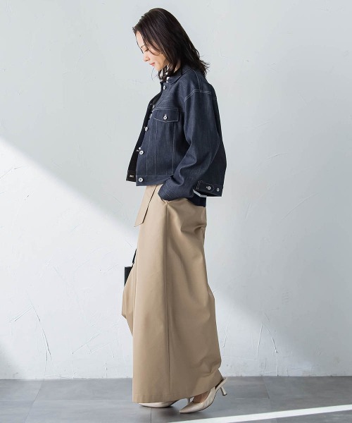 LAUTREAMONT(ロートレアモン)の「スーパーワイドチノパンツ≪花粉防止/撥水≫(チノパンツ・レディース・ネイビー/ベージュ・9号/7号)」の12枚目の写真
