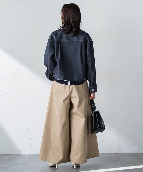 LAUTREAMONT(ロートレアモン)の「スーパーワイドチノパンツ≪花粉防止/撥水≫(チノパンツ・レディース・ネイビー/ベージュ・9号/7号)」の13枚目の写真