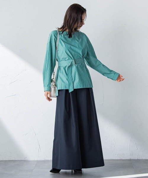 LAUTREAMONT(ロートレアモン)の「スーパーワイドチノパンツ≪花粉防止/撥水≫(チノパンツ・レディース・ネイビー/ベージュ・9号/7号)」の9枚目の写真