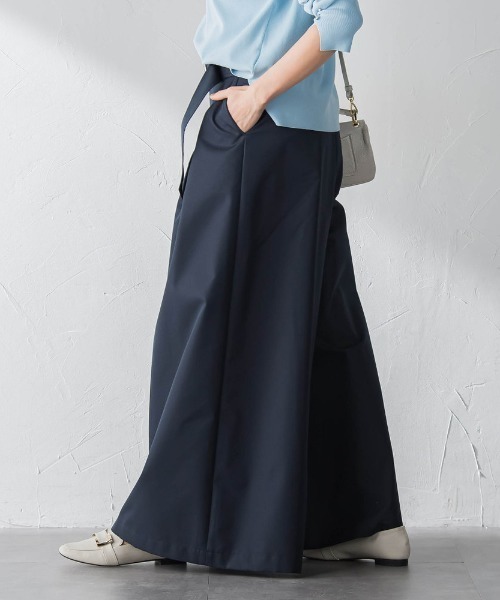 LAUTREAMONT(ロートレアモン)の「スーパーワイドチノパンツ≪花粉防止/撥水≫(チノパンツ・レディース・ネイビー/ベージュ・9号/7号)」の6枚目の写真