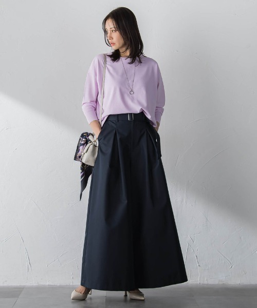 LAUTREAMONT(ロートレアモン)の「スーパーワイドチノパンツ≪花粉防止/撥水≫(チノパンツ・レディース・ネイビー/ベージュ・9号/7号)」の5枚目の写真
