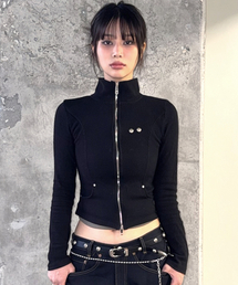 コンツアースキンジップアップ_ブラック