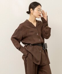 MAQWEL（マクウェル）の「《セットアップ対応》【MAQWEL/マクウェル】ウォッシャブルサテンシャツ（シャツ/ブラウス）」