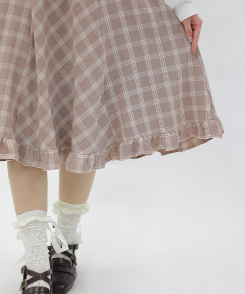 axes femme POETIQUE(アクシーズファムポエティック)の「ビスチェ切替バイカラーワンピース(ワンピース・レディース・ブラック/ブラウン/ピンク・MEDIUM)」の8枚目の写真