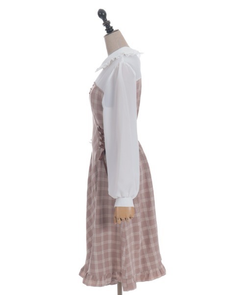 axes femme POETIQUE(アクシーズファムポエティック)の「ビスチェ切替バイカラーワンピース(ワンピース・レディース・ブラック/ブラウン/ピンク・MEDIUM)」の16枚目の写真