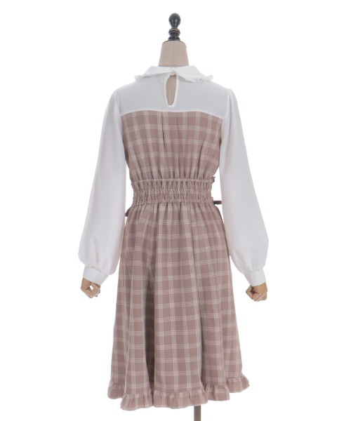 axes femme POETIQUE(アクシーズファムポエティック)の「ビスチェ切替バイカラーワンピース(ワンピース・レディース・ブラック/ブラウン/ピンク・MEDIUM)」の17枚目の写真